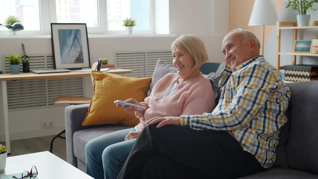 happy older couple smiling