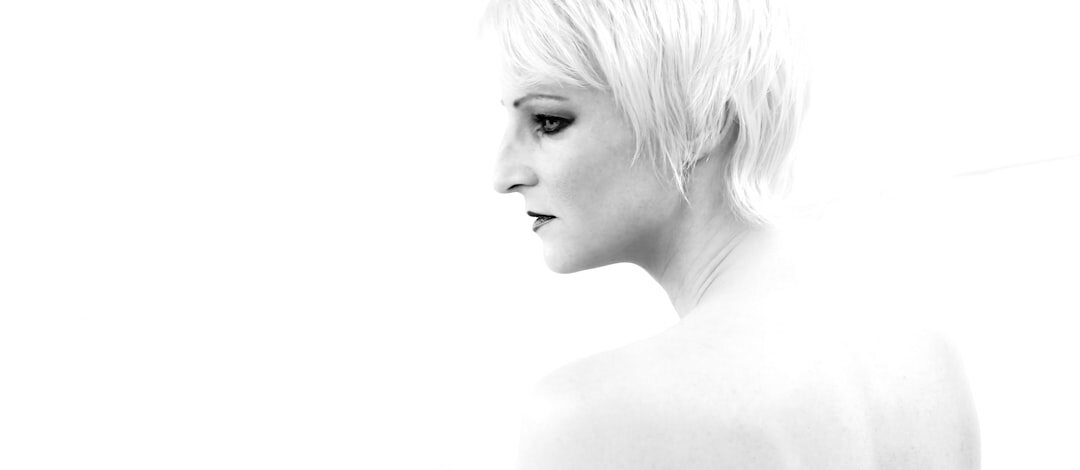 celebrity woman with short bold haircut