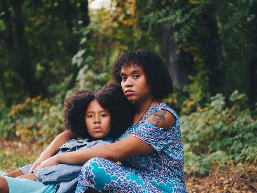 sad family portrait