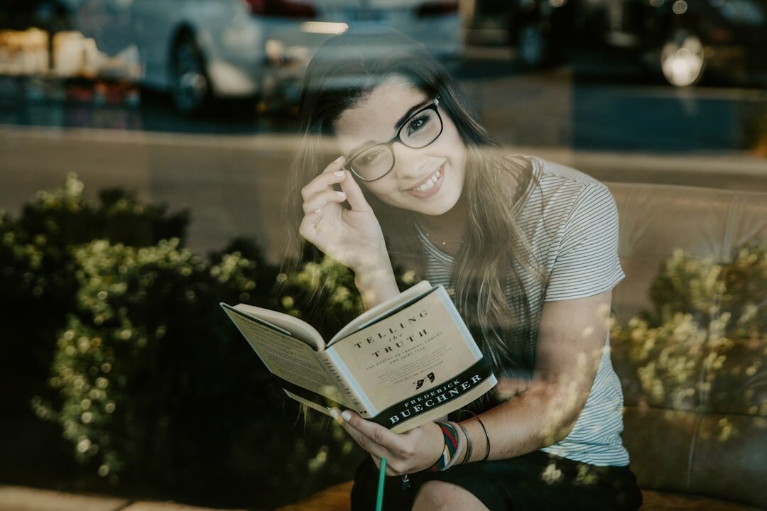 woman reading script